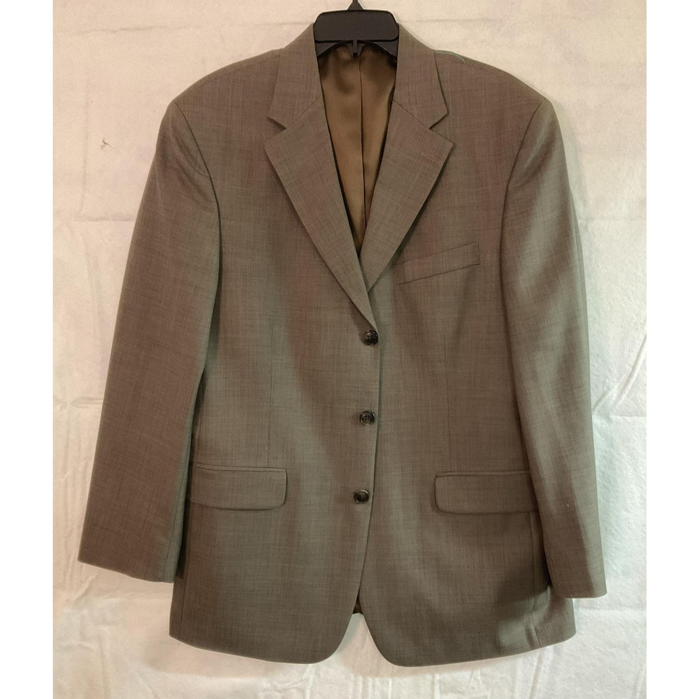 VTG‎ Stafford Suit Jacket Men 40 Brown Wool Three Button Lined Blazer Honduras